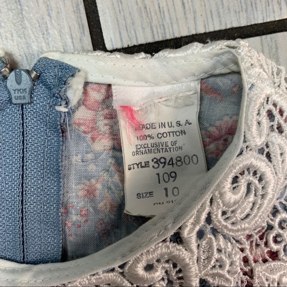 ✨🔥True Vintage Lace Floral Dress🌸💖✨✨ - Picture 3 of 8